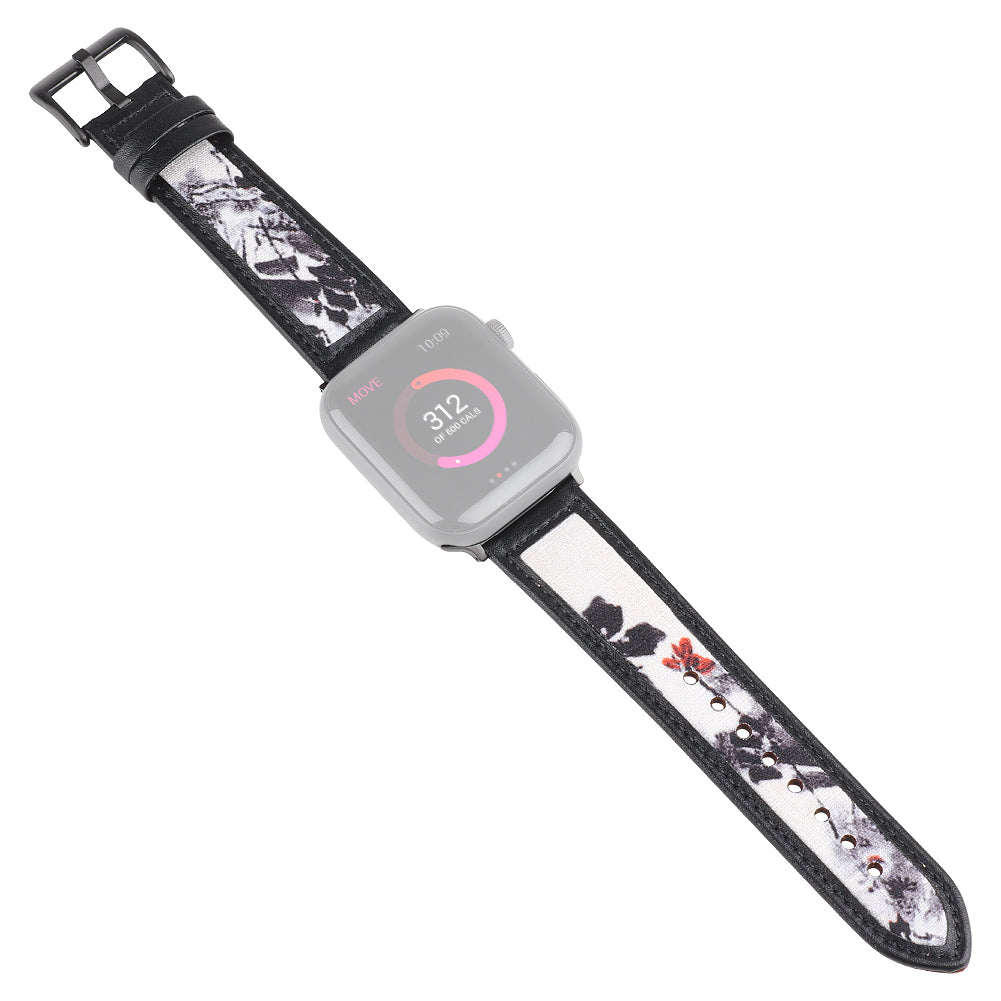 Udskiftning af blækmalingsmønster Ægte læderbånd Smart Watch-håndledsrem til Apple Watch Ultra 2 49mm Series 9 45mm SE (2023) 44mm Ultra 49mm Series 8 45mm 7 45mm Series 6 5 4 SE 44mm SE (2022) 42mm Series Udskiftning af blækmalingsmønster Ægte læderbånd Smart Watch-håndledsrem til Apple Watch Ultra 2 49mm Series 9 45mm SE (2023) 44mm Ultra 49mm Series 8 45mm 7 45mm Series 6 5 4 SE 44mm SE (2022) 42mm Series